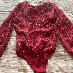 Abercrombie Red Bodysuit